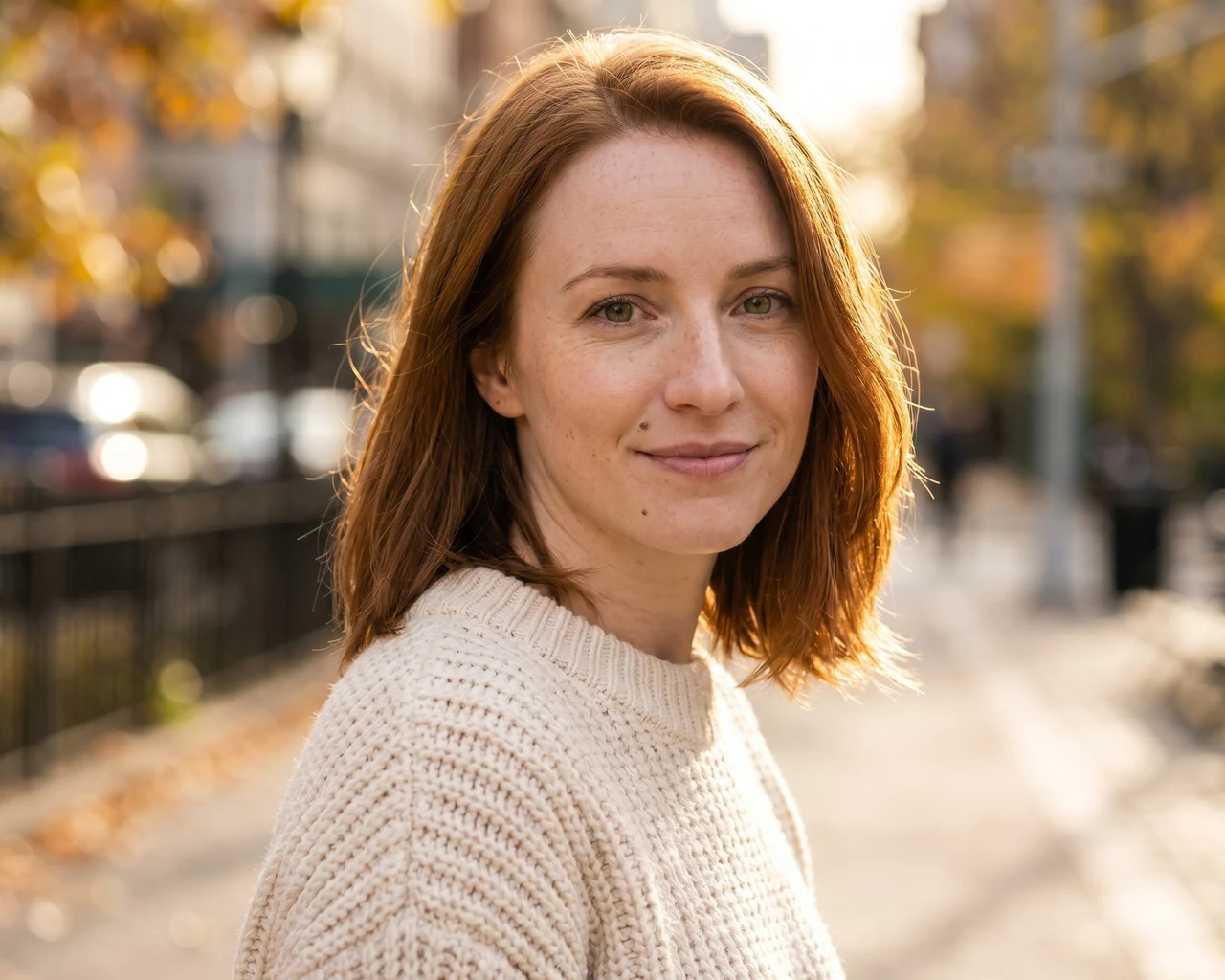 Same identity — candid golden-hour portrait