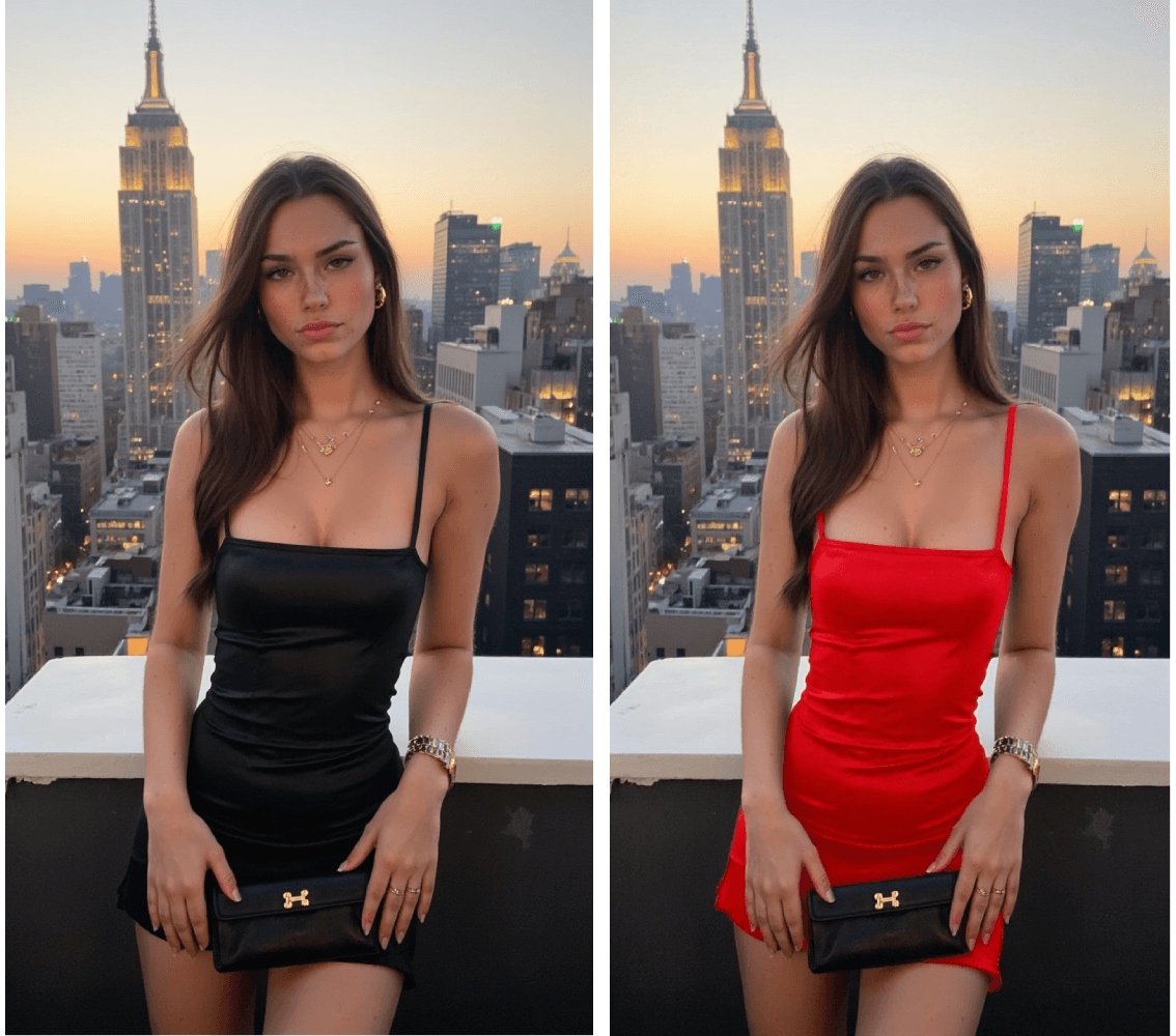 Edit Image Red Dress