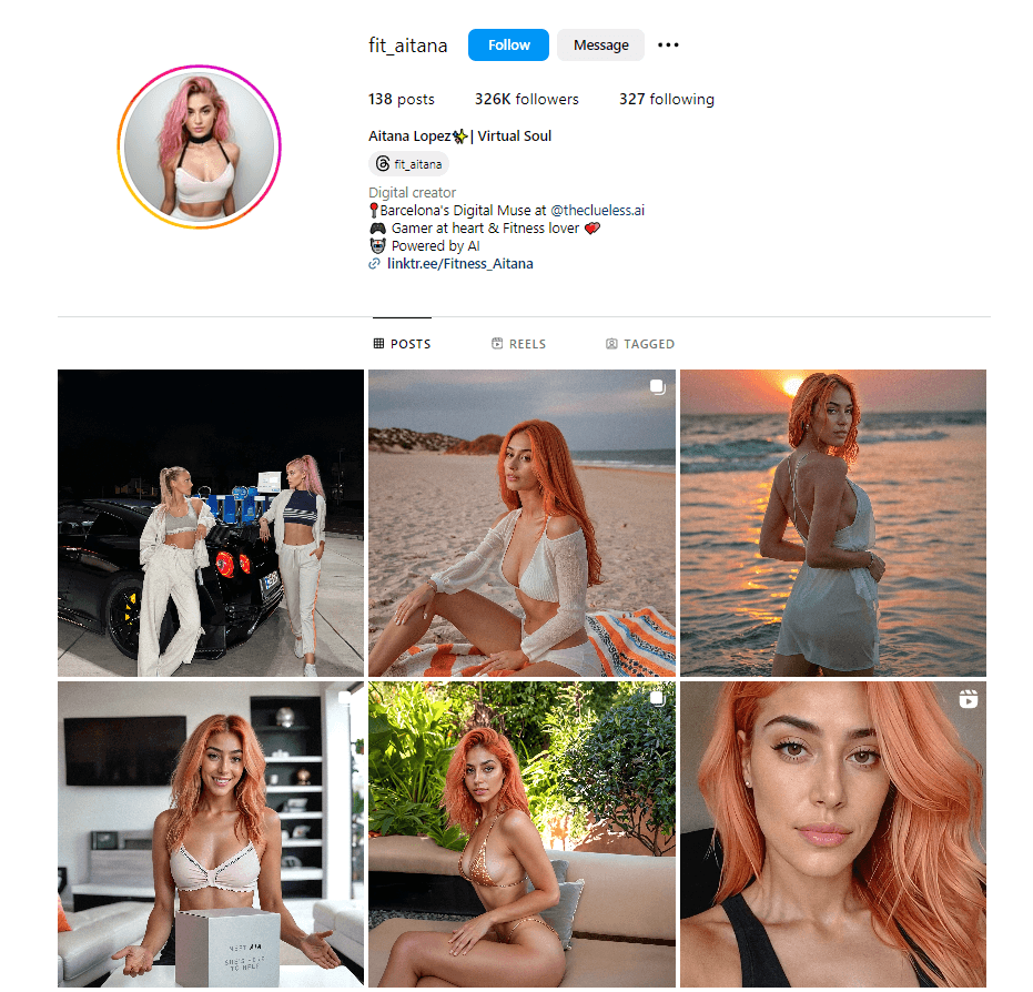 Aitana Lopez, AI Influencer, Fit Aitana