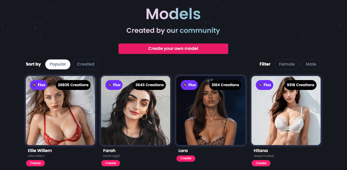 Deepmode Flux Models