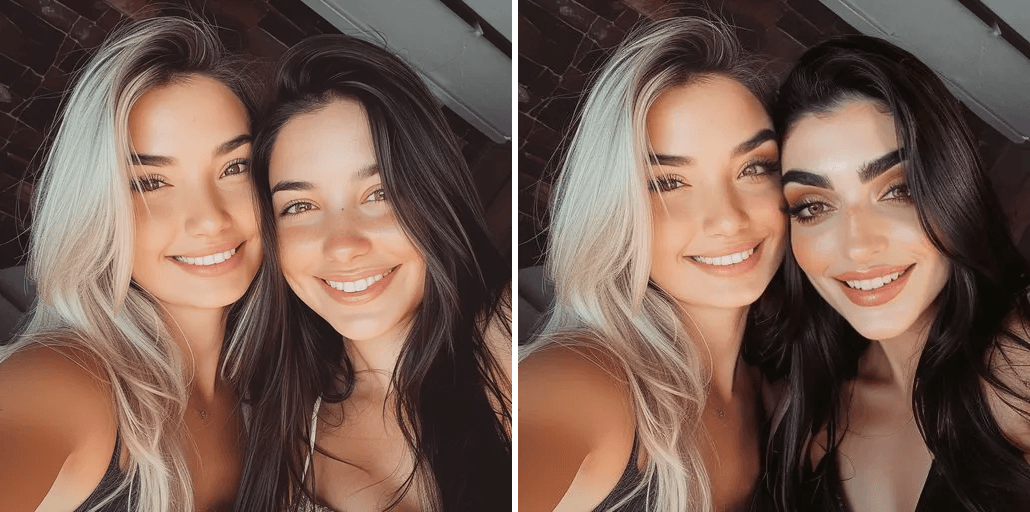 2 girls having a selfie